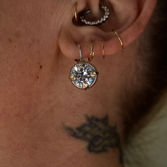 Jewelry - Gorgeous Two tone 14kt gold dipped drop earrings